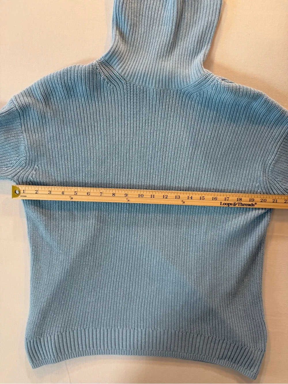 J. Crew Pale Blue Ribbed Turtleneck Sweater